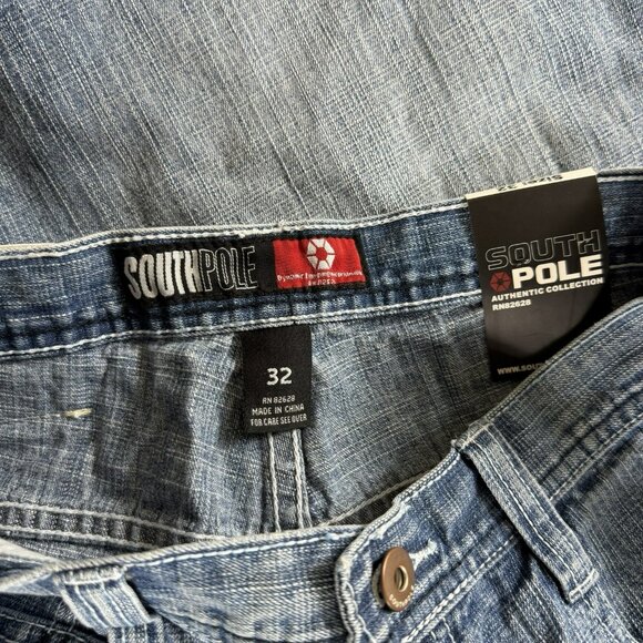 Southpole Authentic Denim Shorts Y2K  Blue Men’s Size 32 x 11 - Picture 2 of 6